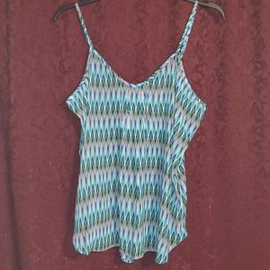 Maurices sheer patterned tank top